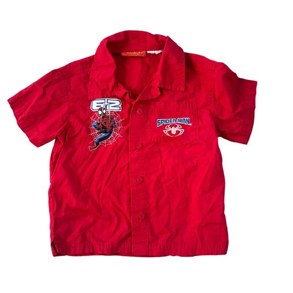 Vtg y2K 2005 Marvel Spiderman Button Down Shirt - Picture 1 of 8